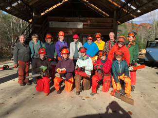 Women's Chainsaw Safety and Maintenance class, Maine